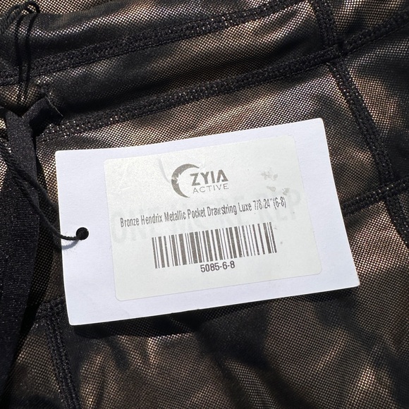 ZYIA Hendrix Bronze Metallic Pocket Drawstring  Luxe 7/8 6-8 - Picture 2 of 6